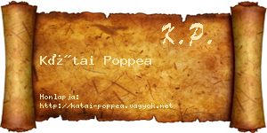 Kátai Poppea névjegykártya